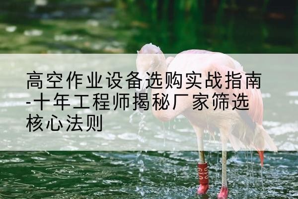 东兰剪叉式升降机厂家-高空作业设备选购实战指南-十年工程师揭秘厂家筛选核心法则
