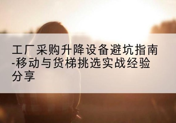 东兰移动式升降机怎么选-工厂采购升降设备避坑指南-移动与货梯挑选实战经验分享