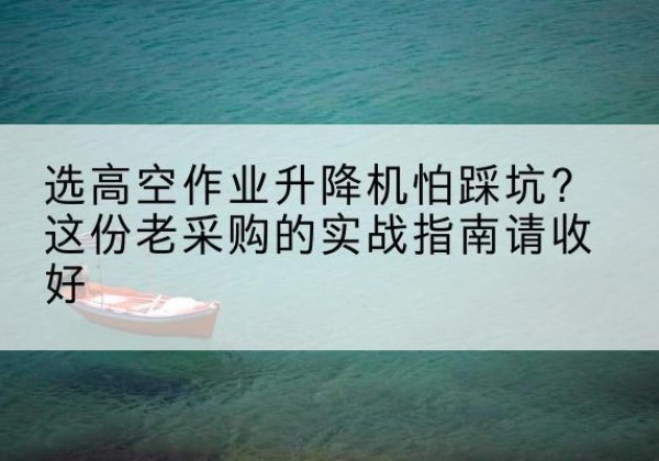 东兰高空作业升降机厂家推荐-选高空作业升降机怕踩坑？这份老采购的实战指南请收好